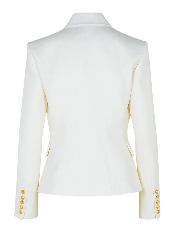Balmain: blazers online - White Virgin Wool Blazer