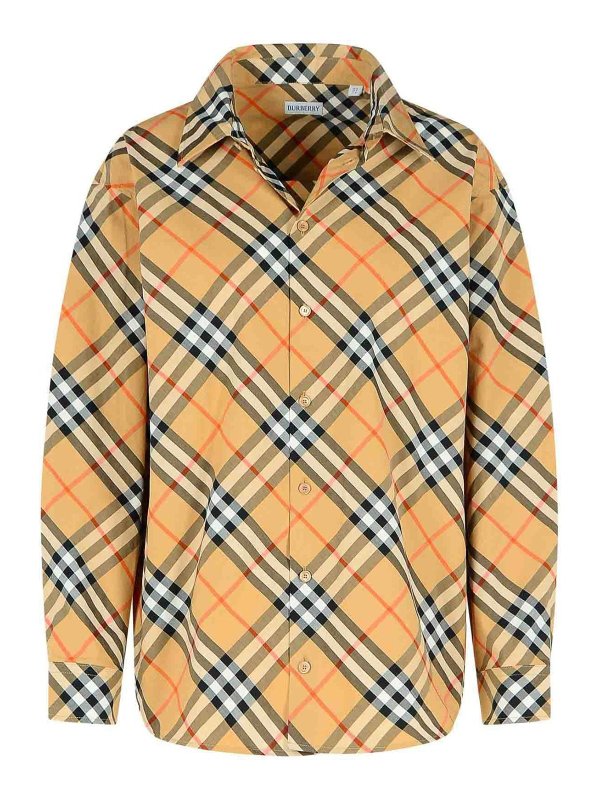 BURBERRY: shirts - Beige Cotton Shirt