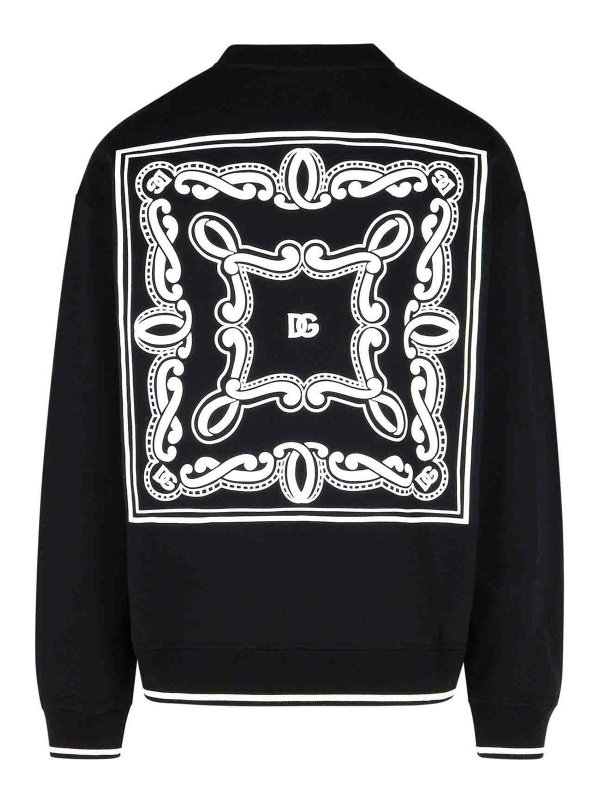 DOLCE & GABBANA: Felpe e maglie online - Felpa in cotone nero