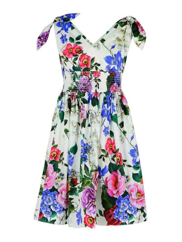 DOLCE & GABBANA: abiti al ginocchio - Vestito  in cotone multicolore