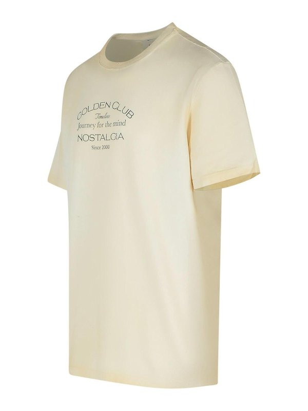 The Best Shops GOLDEN GOOSE: t-shirts - Gauze Cream Cotton T-Shirt