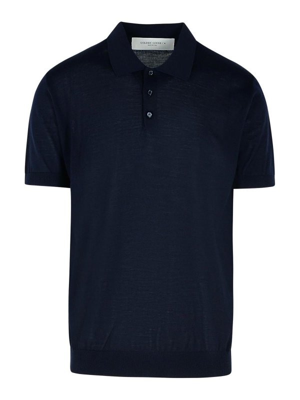 GOLDEN GOOSE: ポロシャツ - ポロシャツ - ダークブルー
