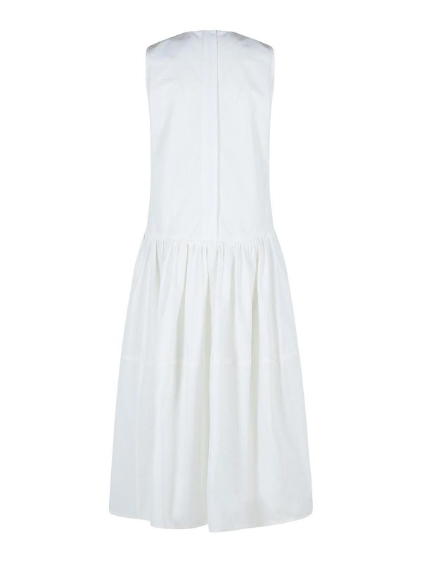 JIL SANDER: ニーレングスドレス online - 膝丈ドレス - 白