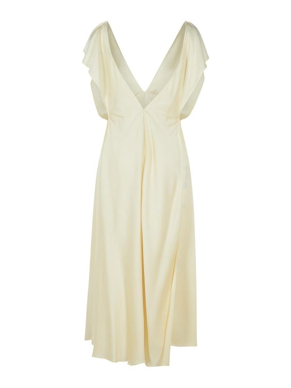 JIL SANDER: Knielange Kleider online - Knielanges Kleid - Weiß