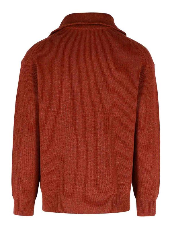 J.W. ANDERSON: crew necks online - Brown Polyamide Blend Sweater