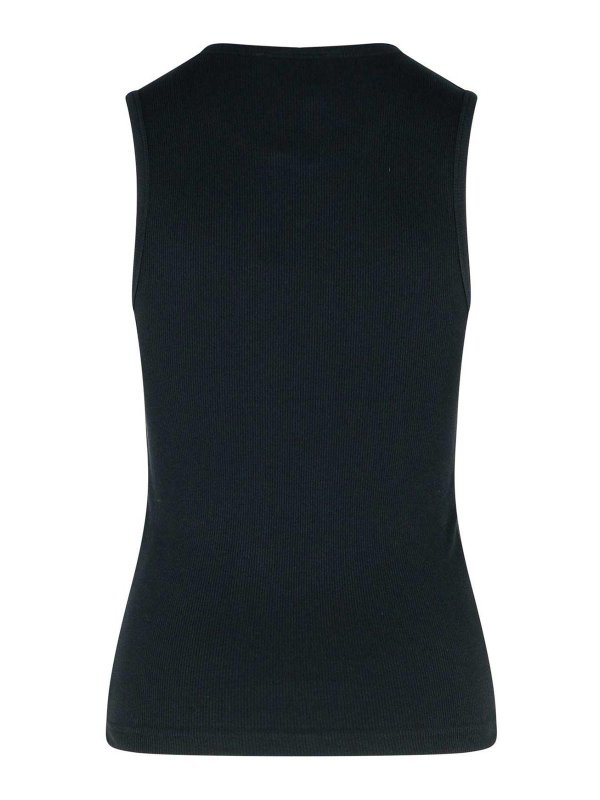 J.W. ANDERSON: Tops & Tank tops online - Anchor Black Cotton Tank Top