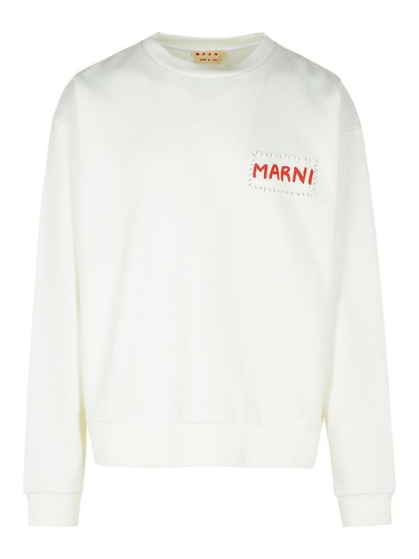 Marni: Sweatshirts und Pullover - Sweatshirt - Weiß