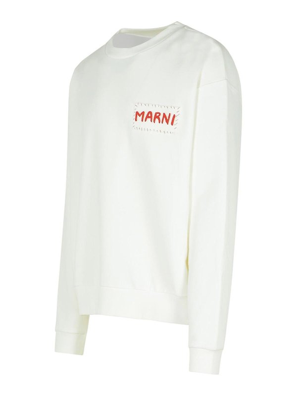 The Best Shops Marni: Sweatshirts und Pullover - Sweatshirt - Weiß