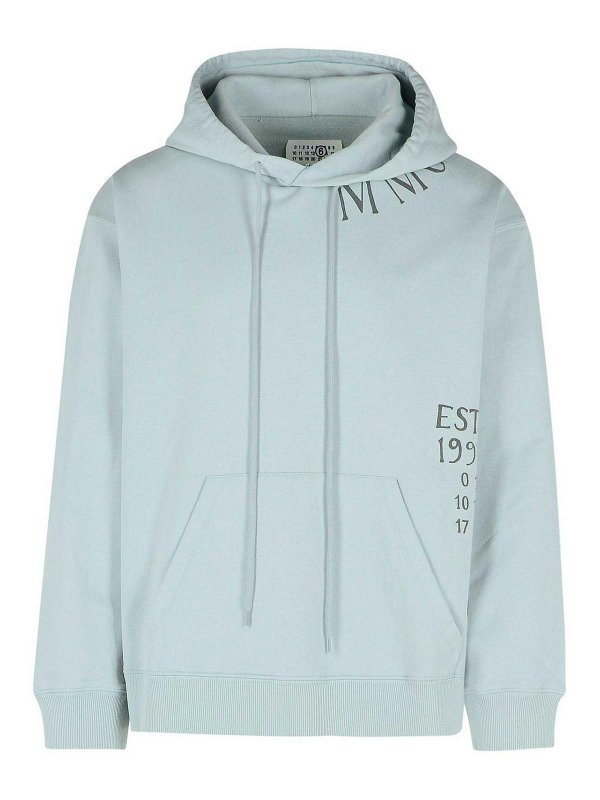 MM6 MAISON MARGIELA: Sweatshirts und Pullover - Sweatshirt - Hellblau