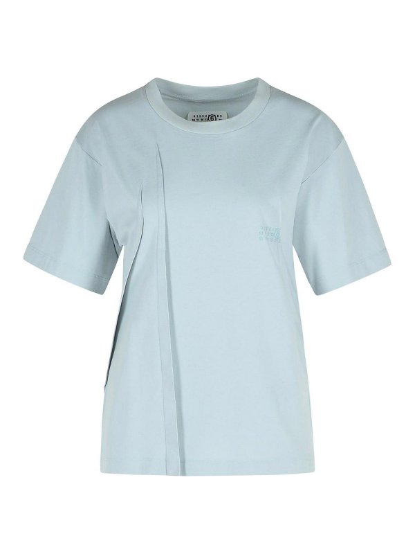 MM6 MAISON MARGIELA: Camisetas - Camiseta - Azul Claro