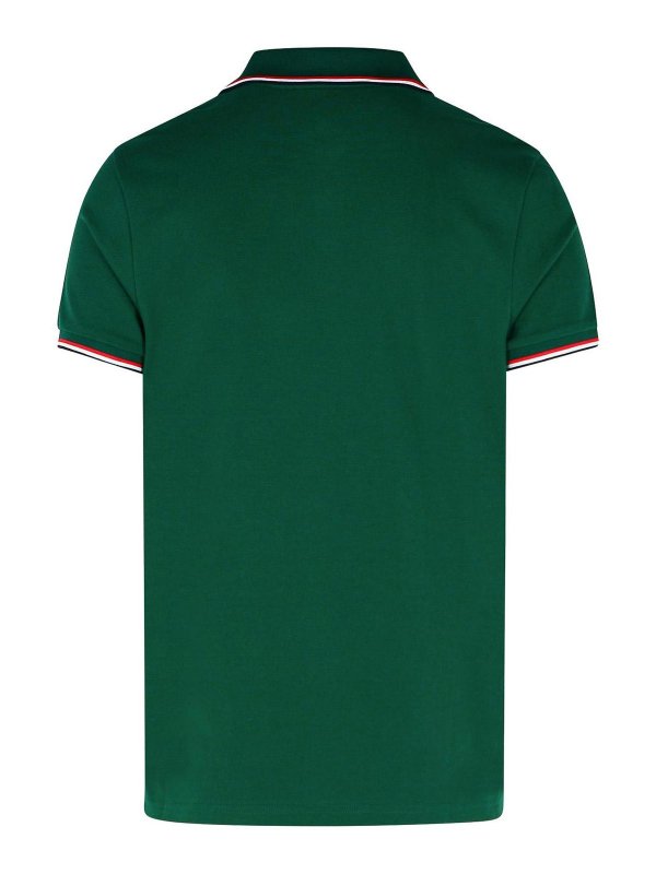 MONCLER: polo online - Polo In Cotone Verde
