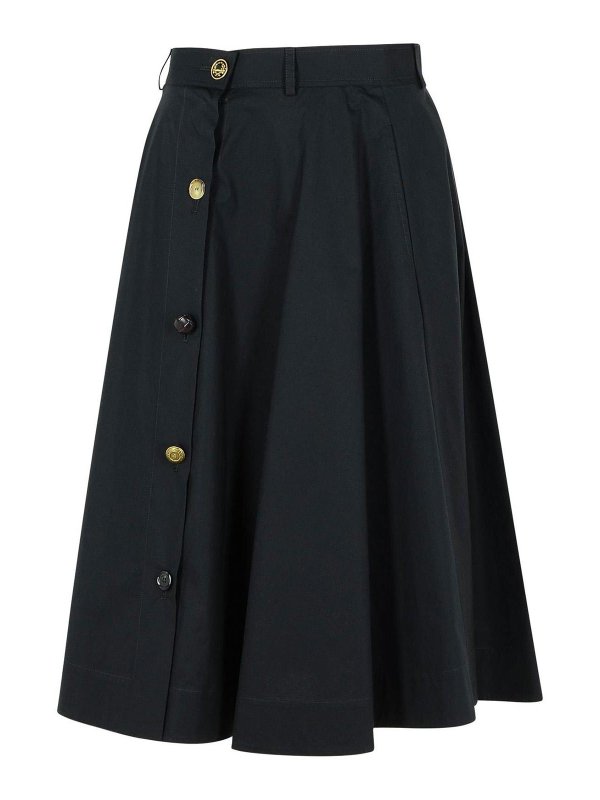 MOSCHINO: Knee length skirts & Midi - Black Cotton Skirt