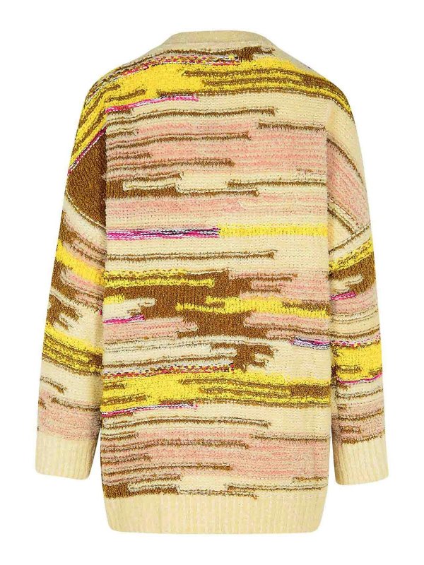 MOSCHINO JEANS: cardigan online - Cardigan in misto cotone bianco