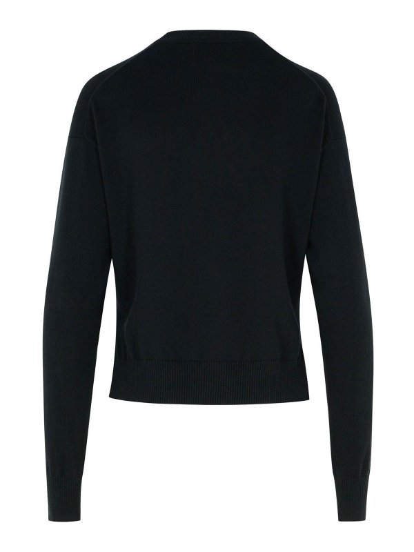 MOSCHINO JEANS: crew necks online - Black Cotton Sweater