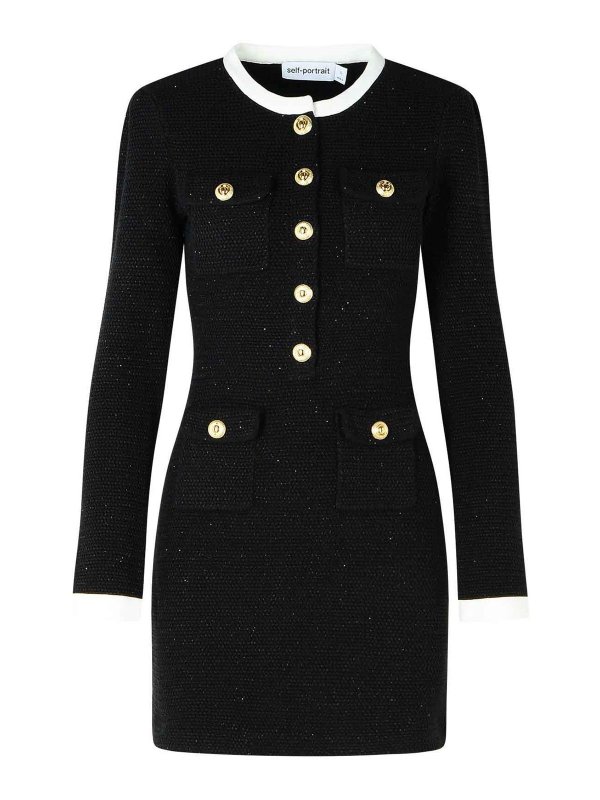 Self Portrait: Vestidos media pierna - Vestido Midi - Negro