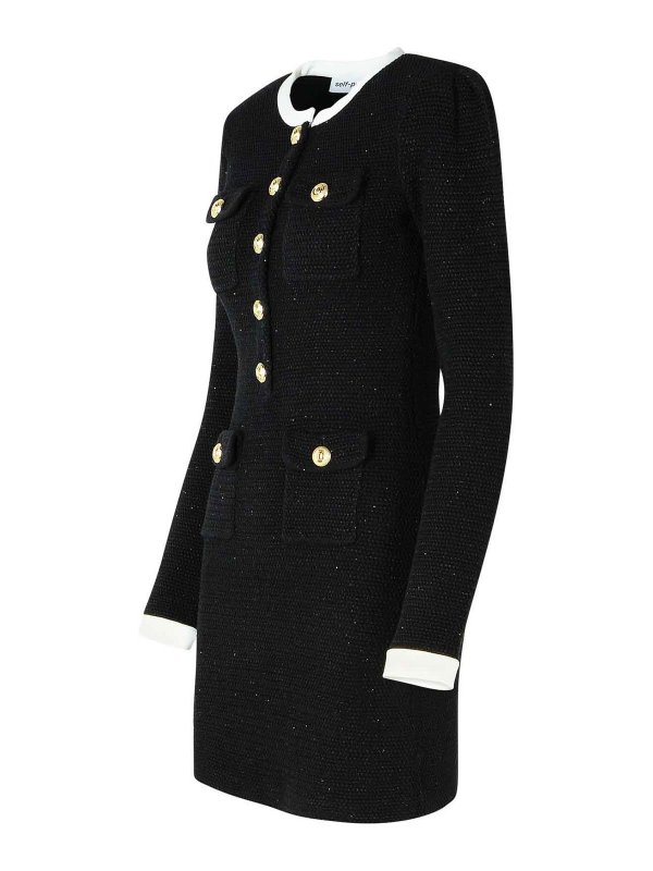 The Best Shops Self Portrait: Vestidos media pierna - Vestido Midi - Negro