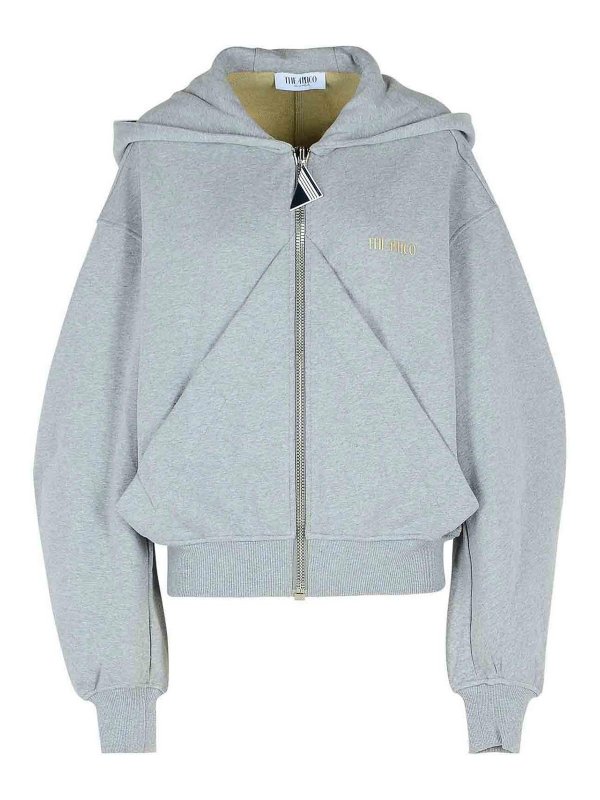 The Attico: Sweatshirts & Sweaters - Gray Cotton Sweatshirt