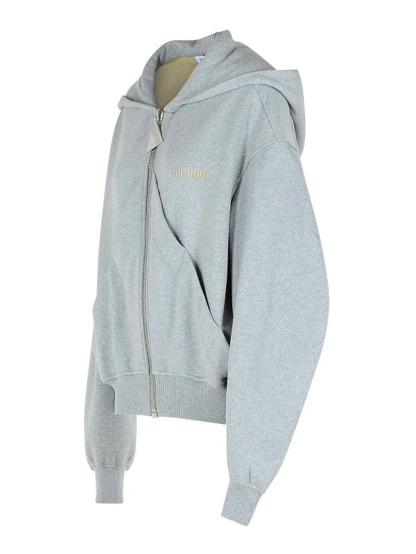 The Best Shops The Attico: Sweatshirts & Sweaters - Gray Cotton Sweatshirt