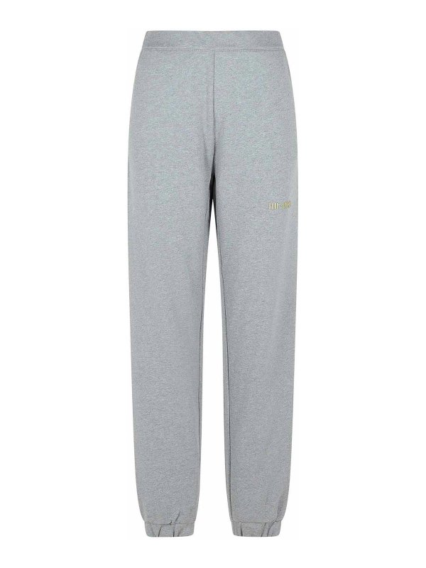 The Attico: Trousers Shorts - Jogger Grey Cotton Pants