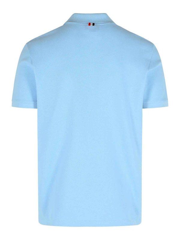 THOM BROWNE: polo online - Polo In Cotone Azzurro
