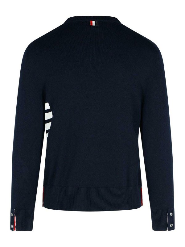 THOM BROWNE: クルーネック online - クルーネック - ダークブルー