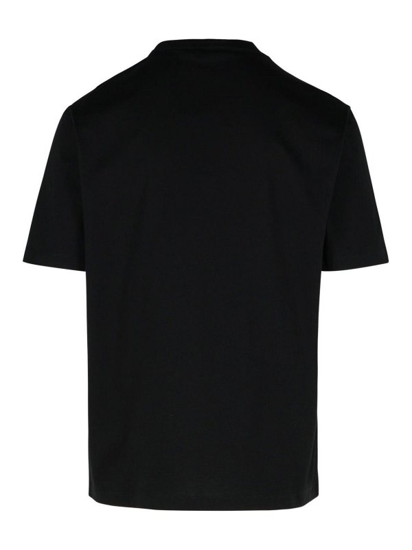 VERSACE: t-shirts online - Black Cotton T-Shirt