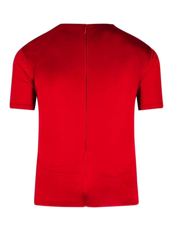 VERSACE: t-shirts online - Medusa Red Viscose T-Shirt