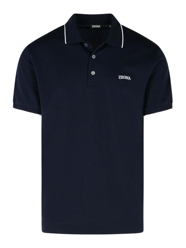ZEGNA: ポロシャツ - ポロシャツ - ブルー