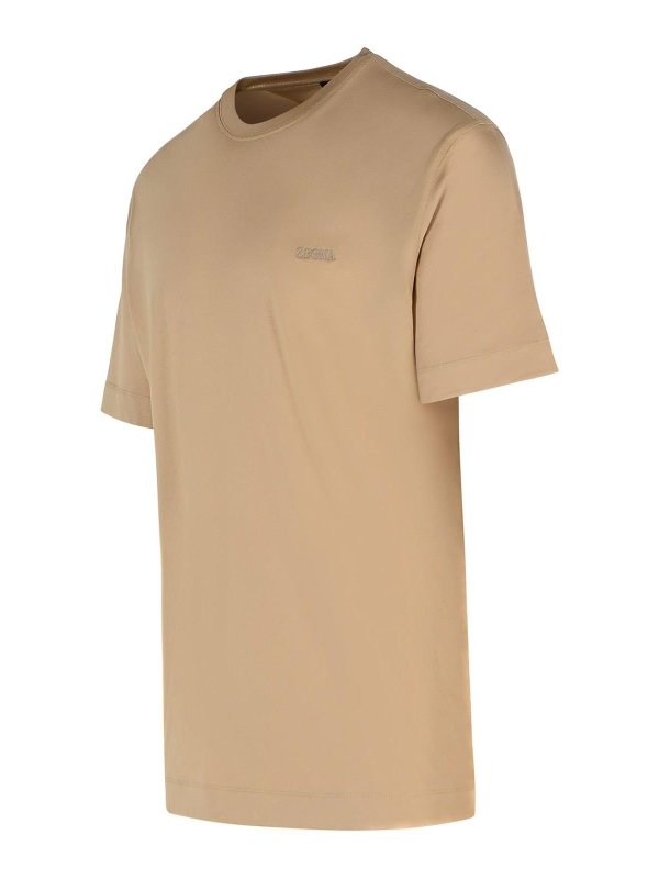The Best Shops ZEGNA: T-shirts - T-Shirt - Beige