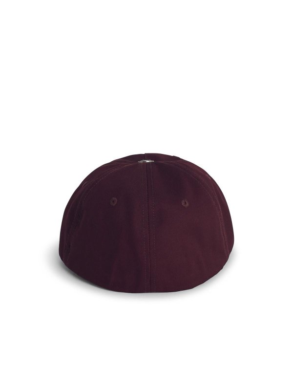 The Best Shops Palm Angels: hats & caps - Oval Burgundy Cotton Cap