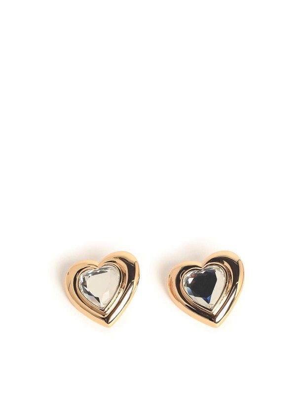 Self Portrait: Earrings - Cuore Gold-Plated Brass Earrings
