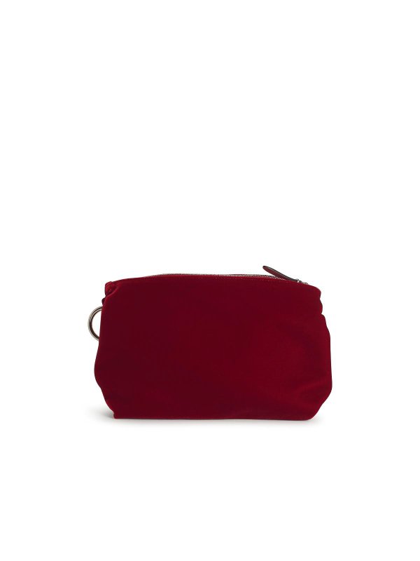 The Best Shops JIMMY CHOO: cross body bags - Callie Burgundy Velvet Bag