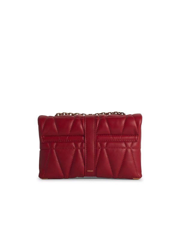The Best Shops VERSACE: cross body bags - Cleio Small Red Leather Crossbody Bag