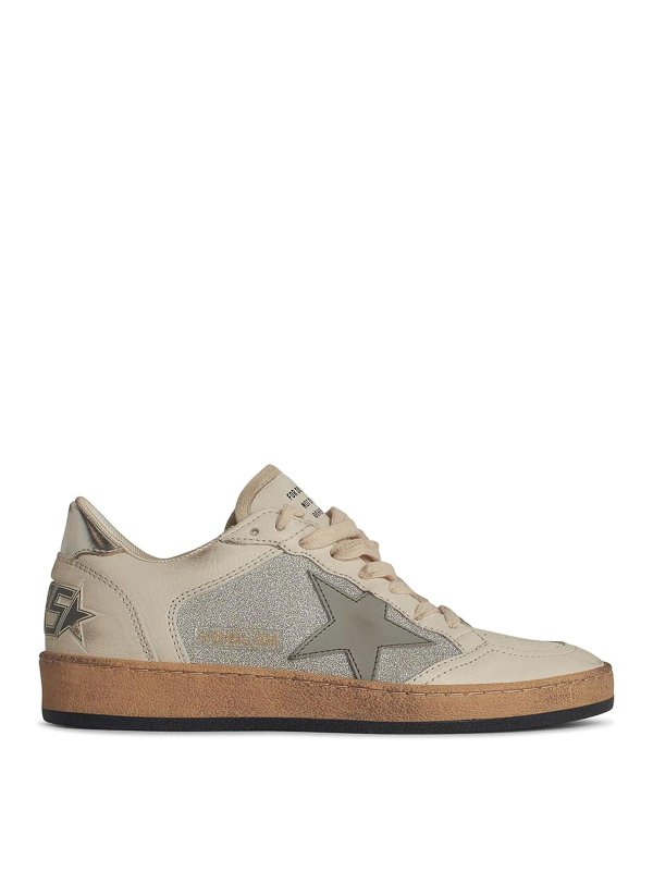 GOLDEN GOOSE: trainers - Ball Star White Leather Sneakers