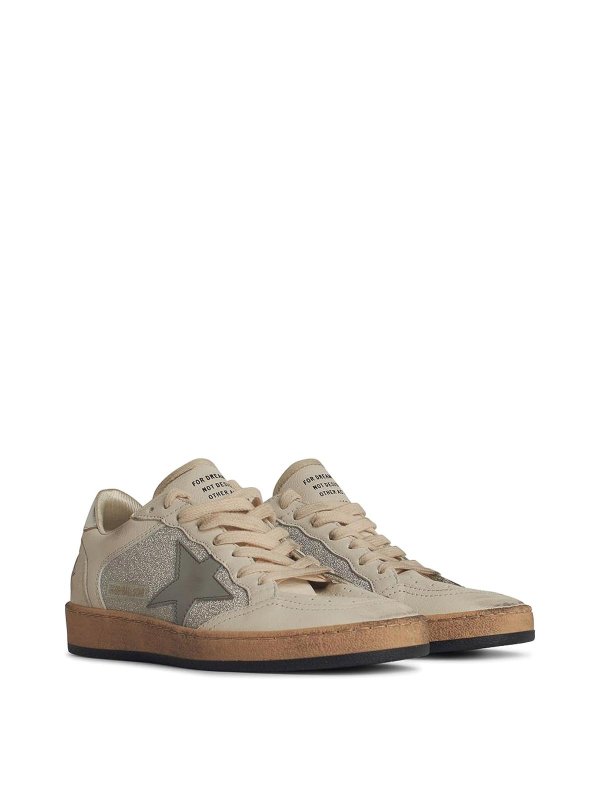 GOLDEN GOOSE: trainers online - Ball Star White Leather Sneakers