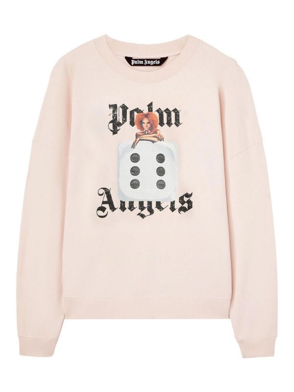 Palm Angels: Pull col rond - Pull Col Rond - Couleur Chair