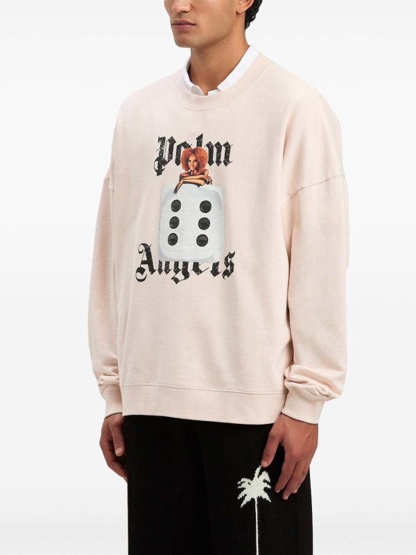 Palm Angels: Pull col rond online - Pull Col Rond - Couleur Chair