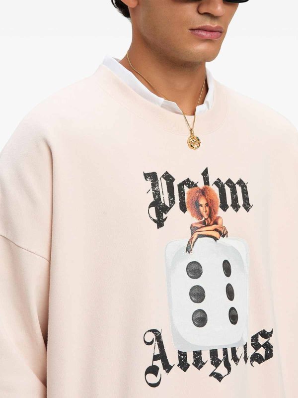 The Best Shops Palm Angels: Pull Col Rond - Couleur Chair