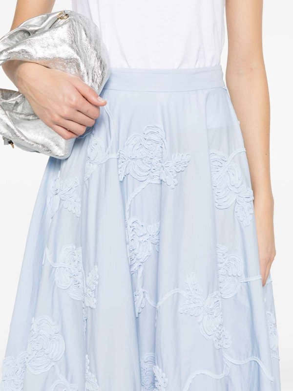 ROTATE Birger Christensen: Knee length skirts & Midi online - Long skirt with floral applique