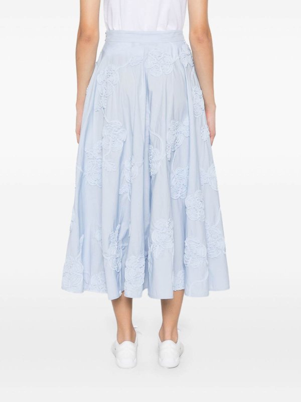 ROTATE Birger Christensen buy online Long skirt with floral applique