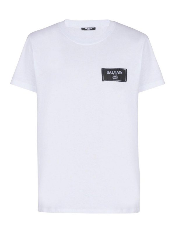 Balmain: T-shirts - T-Shirt - Weiß
