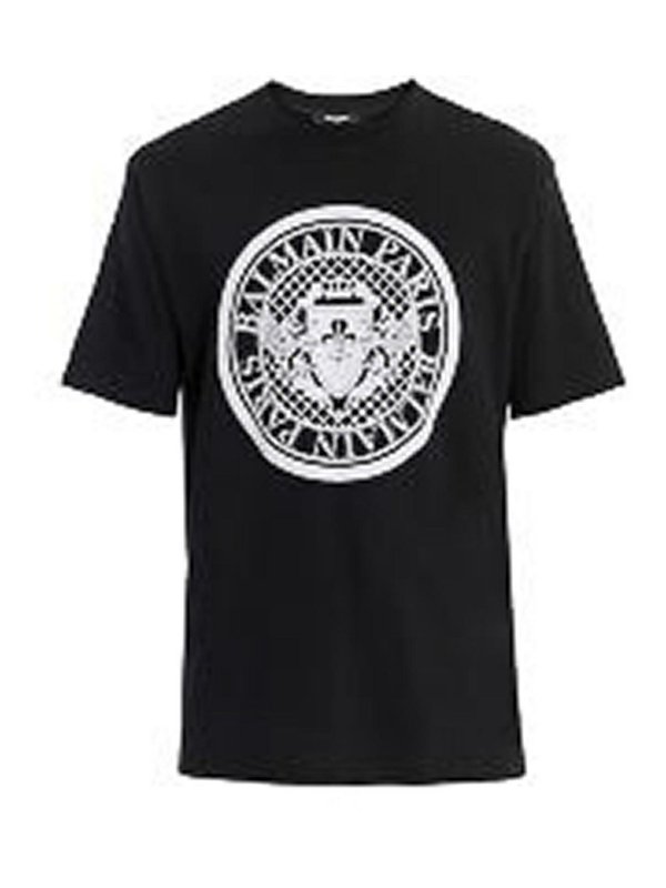 Balmain: t-shirts - Printed T-shirt