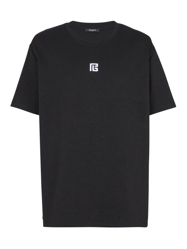 Balmain: T-shirts - T-Shirt - Schwarz