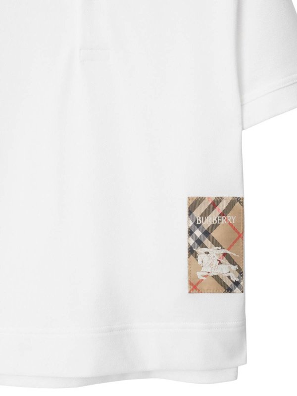BURBERRY: polo online - Polo check label