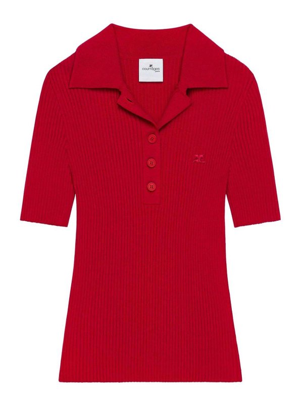 Courreges: Polos - Polo - Rojo