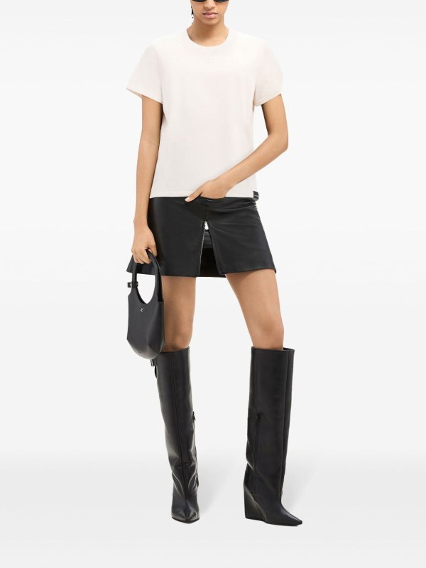 Courreges: t-shirts online - Logo applique t-shirt