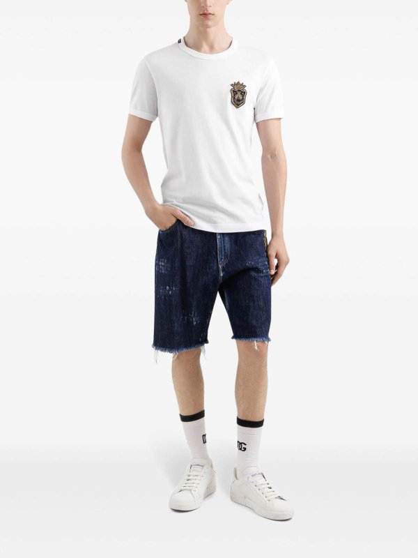 Embroidered t-shirt shop online: DOLCE & GABBANA