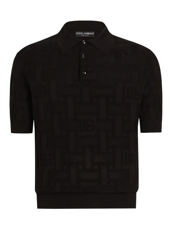 DOLCE & GABBANA: polo - Polo con effetto jacquard