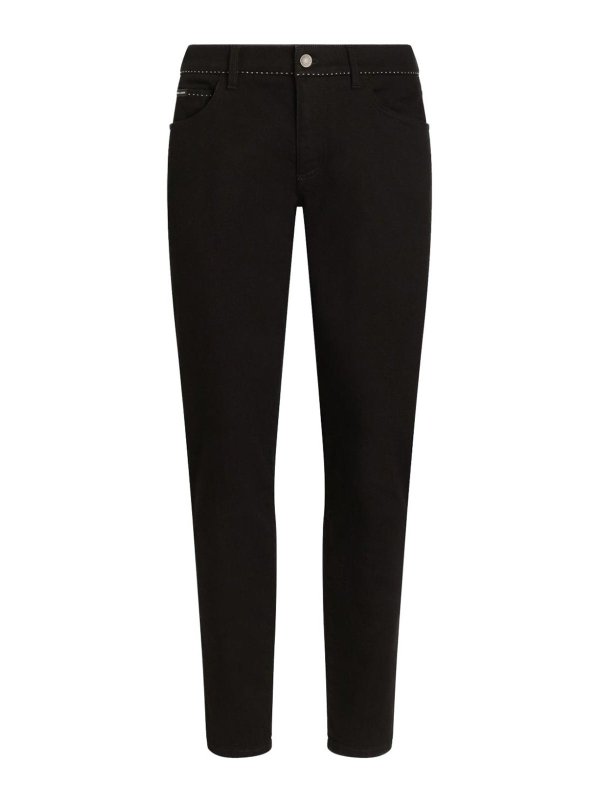 DOLCE & GABBANA: ストレートジーンズ - ストレートジーンズ - 黒