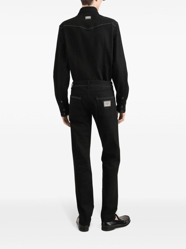 ストレートジーンズ - 黒 shop online: DOLCE & GABBANA